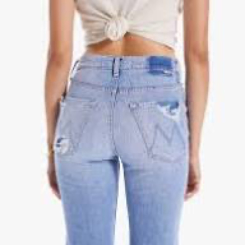 MOTHER DENIM High Waisted Hiker Hover in Slay It With Flowers